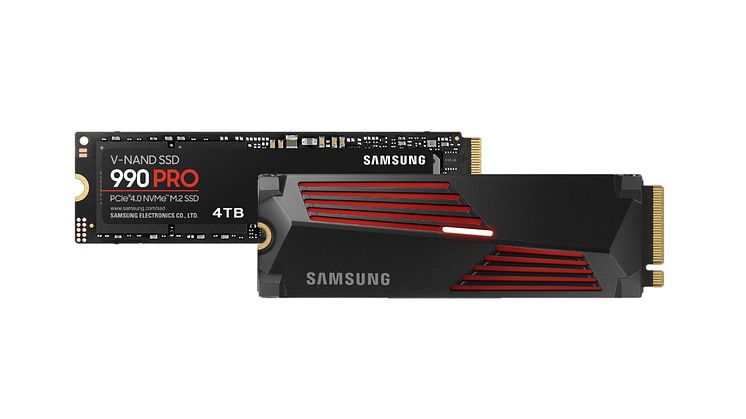 Samsung Electronics 4TB SSD 990 PRO-serien ger ultimat prestanda och kapacitet för spelare och kreatörer