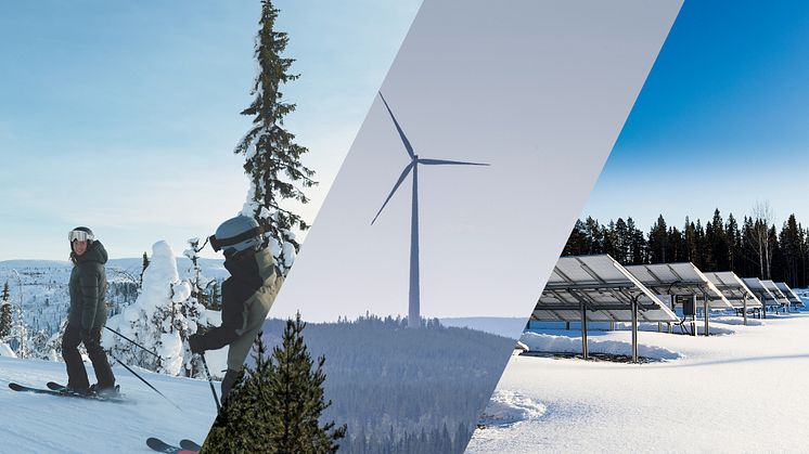 SkiStar investerar i lokalproducerad vindkraft i Vemdalen och solcellspark i Sälen:  - Utvidgat samarbete med Jämtkraft