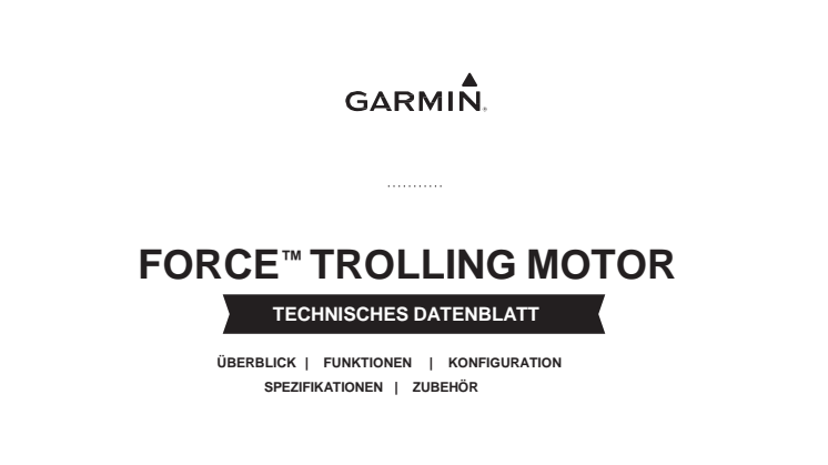 Datenblatt Garmin Force Trolling Motor