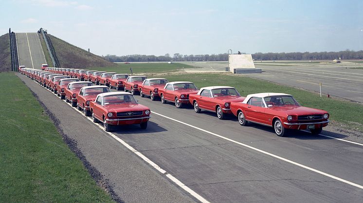 29,545 miles 1964 Fleet of Mustangs
