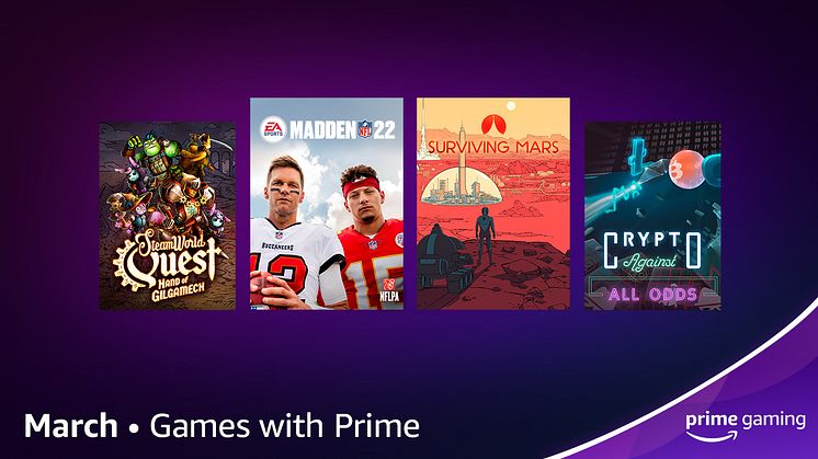Prime Gaming March Features seven new games incl. Madden NFL 22, Surviving Mars and Crypto, plus exclusive content for Lost Ark, Dead by Daylight, DOOM Eternal and more!
