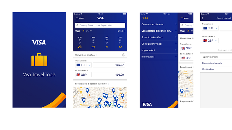 Visa Europe rinnova la sua app “Visa Travel Tools”  per viaggiare senza pensieri ovunque siate nel mondo