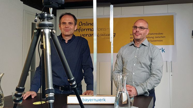Genehmigungsmanager Peter Hilburger (l.) und Projektleiter Christian Herzig haben bei einer Online-Veranstaltung über die geplante Leitungsertüchtigung im Landkreis Dachau informiert.