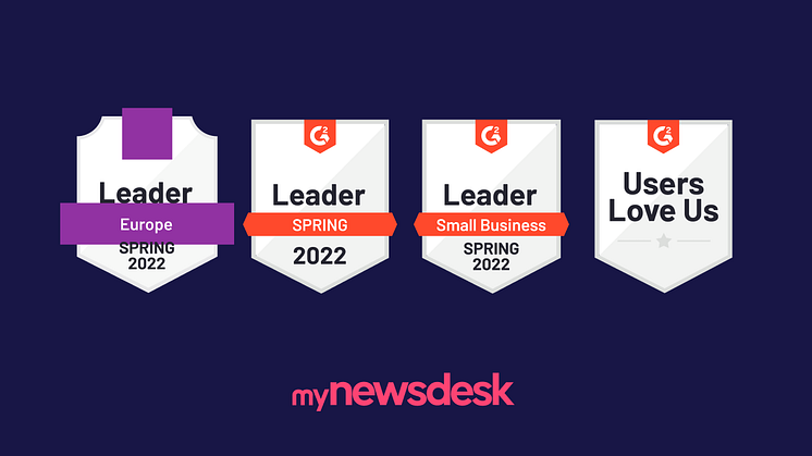 Strålende kundeanmeldelser til Mynewsdesk i G2s kvartalsrapport for foråret 2022