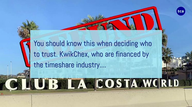 Are KwikChex compromised by timeshare industry finance?