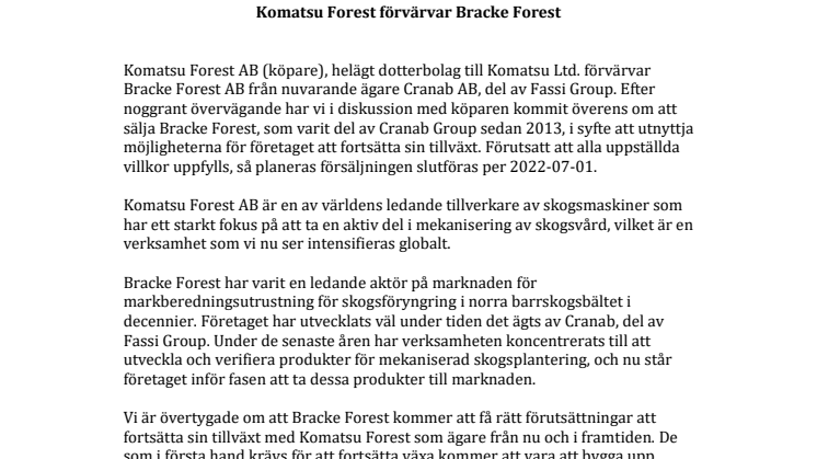 Press release - Bracke - Swedish - Updated final version.pdf
