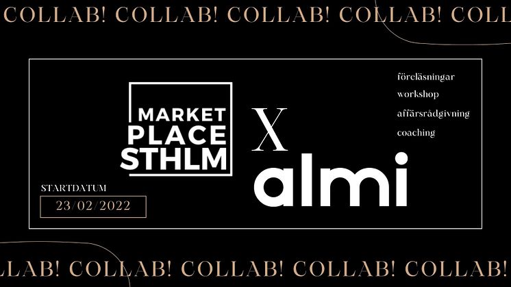 Nytt samarbete mellan Marketplace STHLM och Almi lyfter kvinnliga entreprenörer