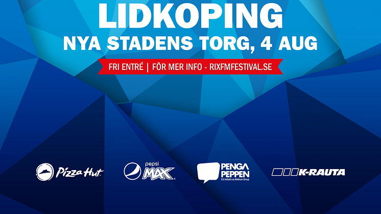 RIX FM Festival kommer till Lidköping under Sommarfesten i augusti