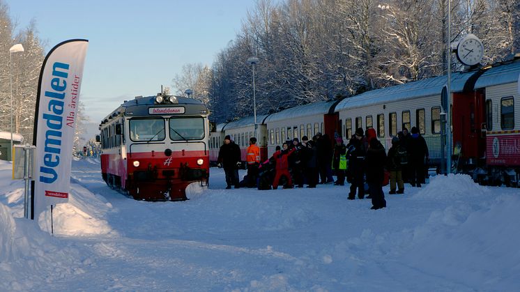 Snötåget trafikerar Östersund-Mora-Östersund alla dagar förutom julafton