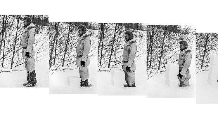 Oddvar I.N. Daren Måling av snødybde [Measuring the Depth of the Snow], 1981 Fotografi/photography 170 x 880 cm