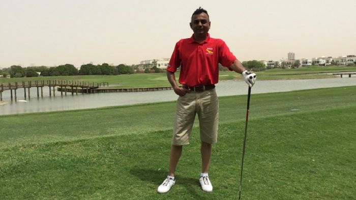 Dhanji Varsani on a golfing holiday