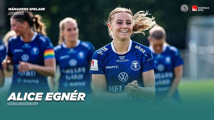 Alice Egnér är augustis Månadens Spelare i Elitettan