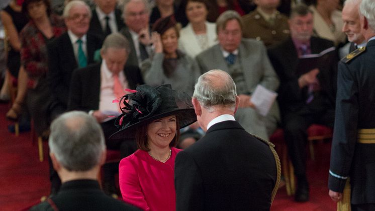 OBE ceremony at Buckingham Palace for Lucy Winskell