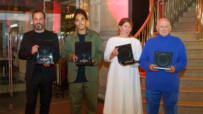 Mac Collins, pictured second from the left, at the London Design Festival awards ceremony this year.