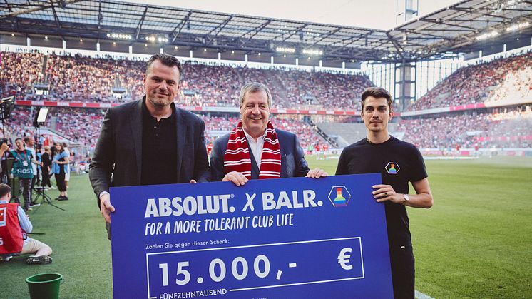 Ken Fontijn (Managing Director BALR), Dr. Werner Wolf (Präsident 1. FC Köln), Matthias Bewerunge (Brand Manager Absolut). Copyright: Thomas Fähnrich Fotografie