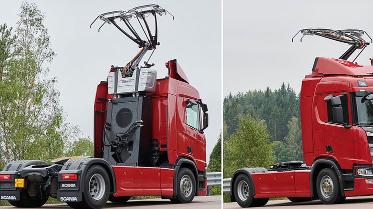 Teknologien bag elektrificerede veje er del af Scanias bæredygtige transportløsninger, som nu også testes på tyske veje.