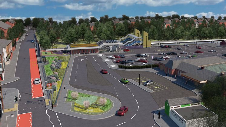 An artist's impression of the new Kidderminster station