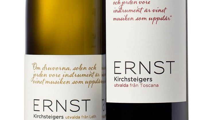 NYHET - ERNST Kirchsteigers utvalda vin på Systembolaget !