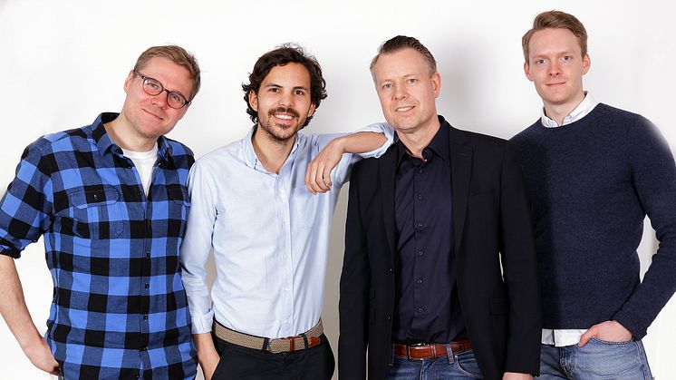 Joakim Rasmuson, Markus Romeis, Magnus Thesen & Daniel Cassel från Anymaker, fotograf Victor Ackerheim
