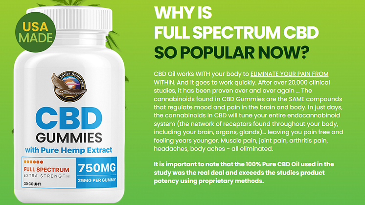 Eagle Hemp CBD Gummies Reviews 2022 - It has natural and potential options to eliminate chronic pain.