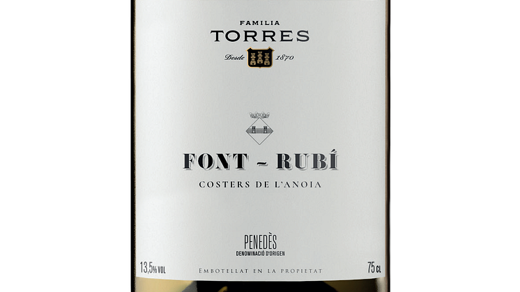 Torres Font-Rubì 2018, ett bybetecknat vin som lanseras exklusivt på Systembolaget den 4 oktober.