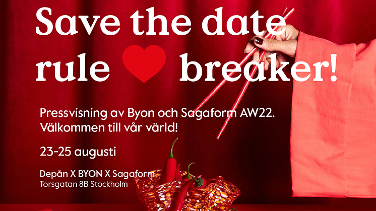Pressinbjudan: Upplev Byon & Sagaform AW22 på Depån, Stockholm