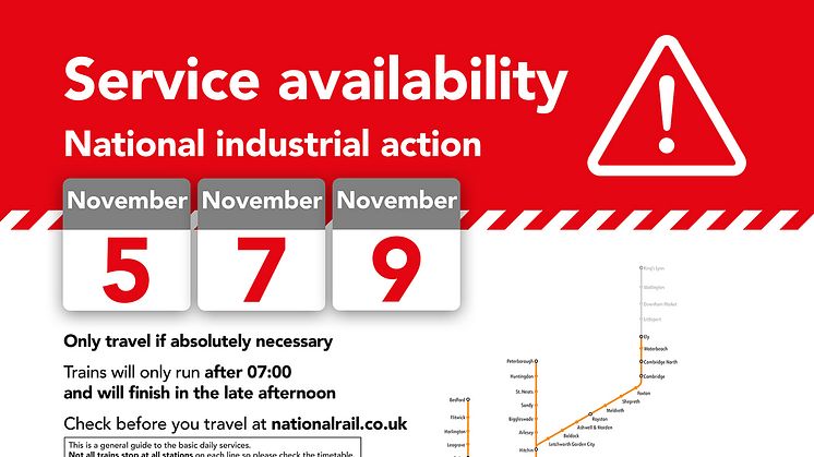 National strike days in early November - travel only if absolutely necessary on Great Northern, Southern and Thameslink