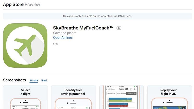SkyBreathe iOS-laitteille
