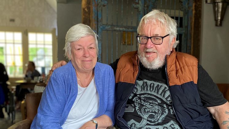 Grateful to be alive: Richard Puddiphatt with his wife Linda