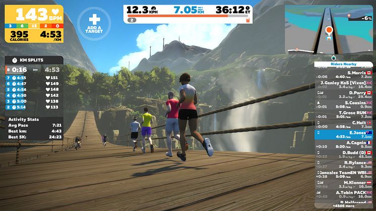 Zwifts virtuella löparvärld tar inomhusträningen till en ny nivå