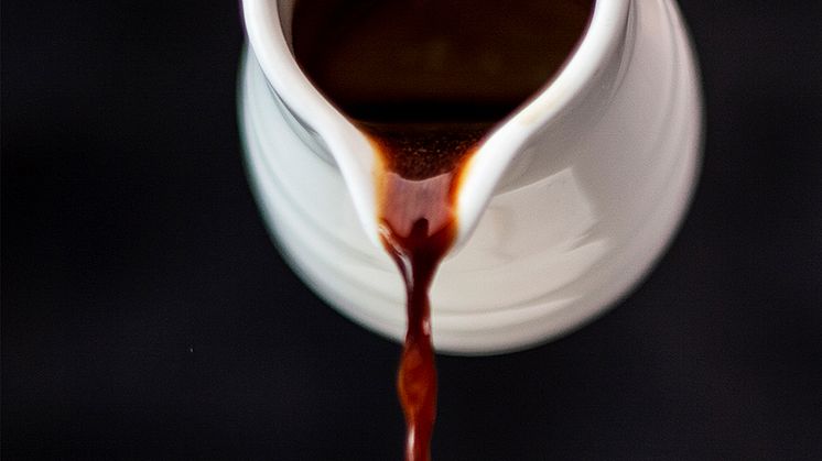 ​Coffee syrup on leftover coffee
