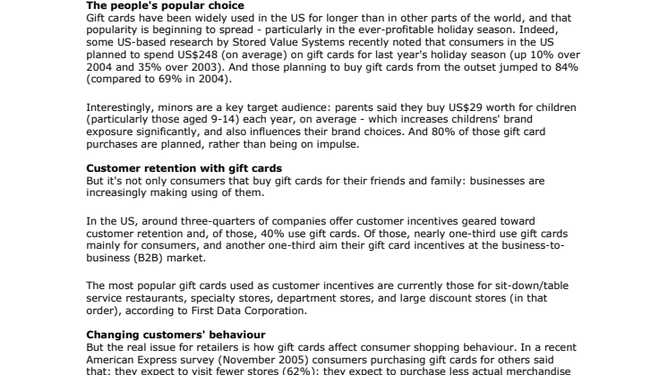 Using gift cards to increase loyalty and profit