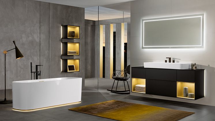 Finion er en total badeværelsesserie, der giver et utal af kombinationsmuligheder og farvevalg med eksklusiv sanitet, elegante møbler, et unikt lys- og lydkoncept og luksuriøse badekar