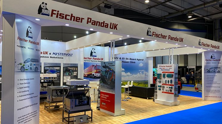Fischer Panda UK's stand at Commercial Vehicle Show 2021
