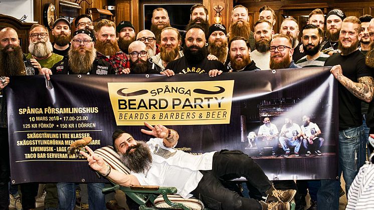 Spånga Beard Party arrangeras för tredje året i rad av Georges Klipp och Beardshop.se