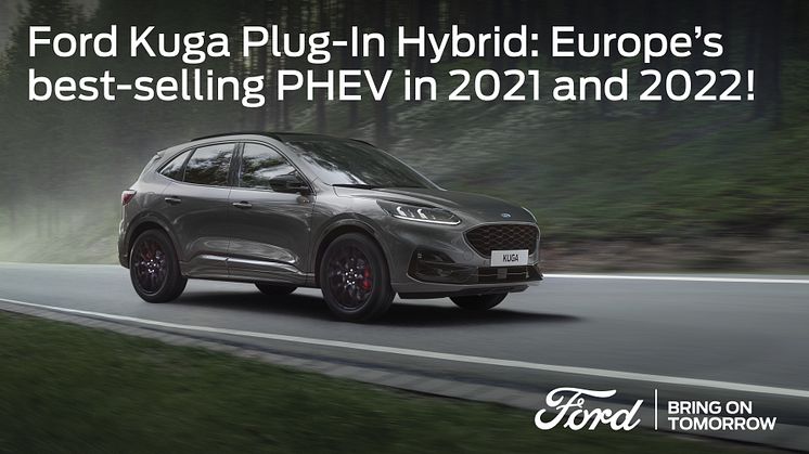 Ford Kuga Plug-In Hybrid je již druhým rokem v řadě nejprodávanějším vozem typu PHEV v  Evropě