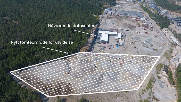 Tomteområde for utbygging av nytt datasenter i Enebakk - Green Mountain