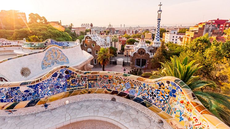 Utsikt över Barcelona från Gaudi House Museum