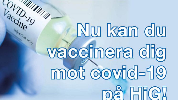 Drop in-vaccination för anställda och studenter på Högskolan i Gävle.