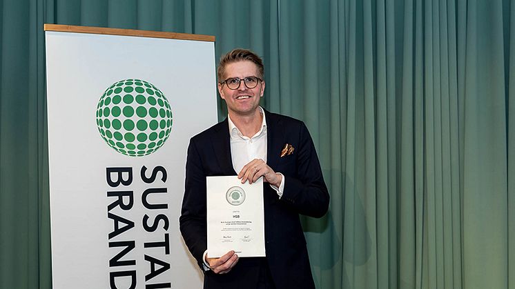 André Johansson, marknads- och kommunikationschef HSB Riksförbund, tog emot diplomet.