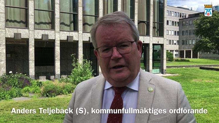Kommunfullmäktiges ordförande Anders Teljebäck (S) inför kommunfullmäktige 16 juni 2022