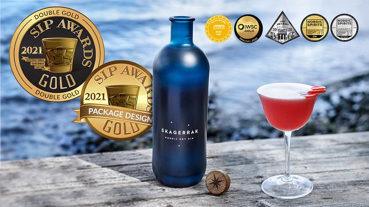 Helt färska dubbla guldmedaljer till Skagerrak Nordic Dry Gin