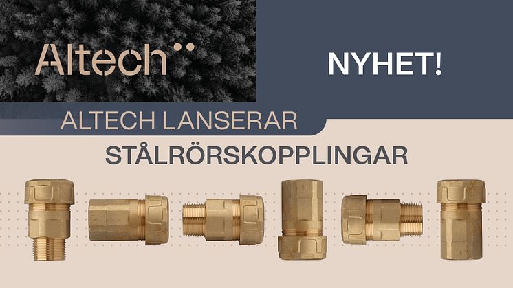 Altech, Sveriges ledande varumärken för vs-installationer, lanserar stålrörskopplingar för installation, underhåll och reparation av vätskeburna system med stålrör.