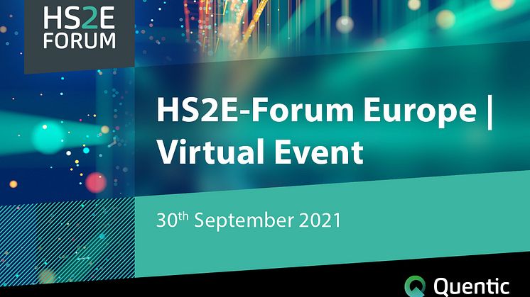 Träffa pionjärer inom EHS och få kontakt med specialister från hela Europa på HS2E-Forum Europe | Virtuellt Event