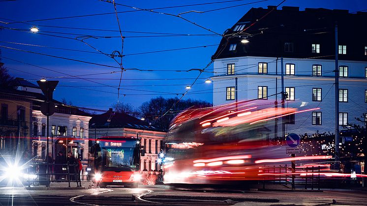 Nahverkehrsbusse in Oslo. Foto: Redink/Krister Soerboe