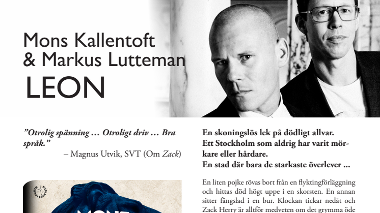 Leon av Mons Kallentoft & Markus Lutteman – Titelpresentation
