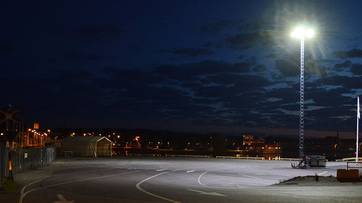 Smålandshamnar Oskarshamn - Först i Sverige med Titan LED mastbelysning