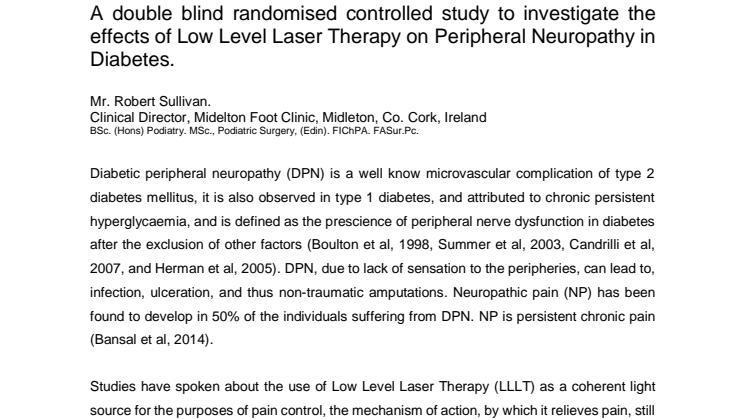 Dubbel blind studie neuropati