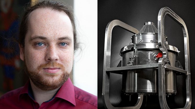 Under doktorandstudierna vid Institutet för rymdfysik (IRF) i Kiruna har Philipp Wittmann byggt ett rymdinstrument som ska mäta joner och elektroner i rymdmiljön runt Jupiter ombord på rymdfarkosten JUpiter ICy moons Explorer (JUICE). Foto: IRF