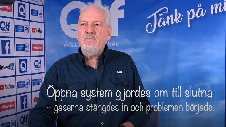 Björn Carlsson, grundare av QTF, berättar hur problem med gaser började i svenska värmesystem